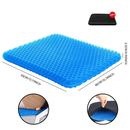 Gel Seat Cushion – Summer Breathable Honeycomb Design for Pressure Relief & Tailbone Pain Relief