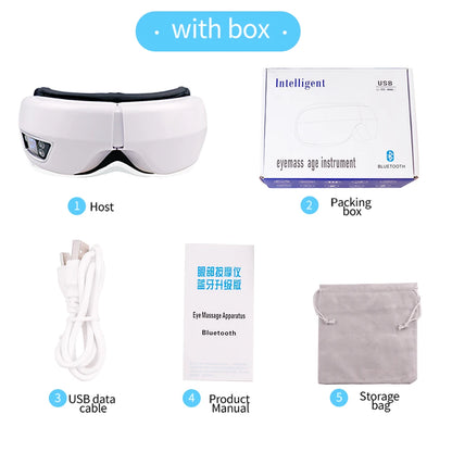 VisioRelax™ 6D Smart Eye Massager – Airbag Compression, Vibration & Bluetooth Music Sleep Mask