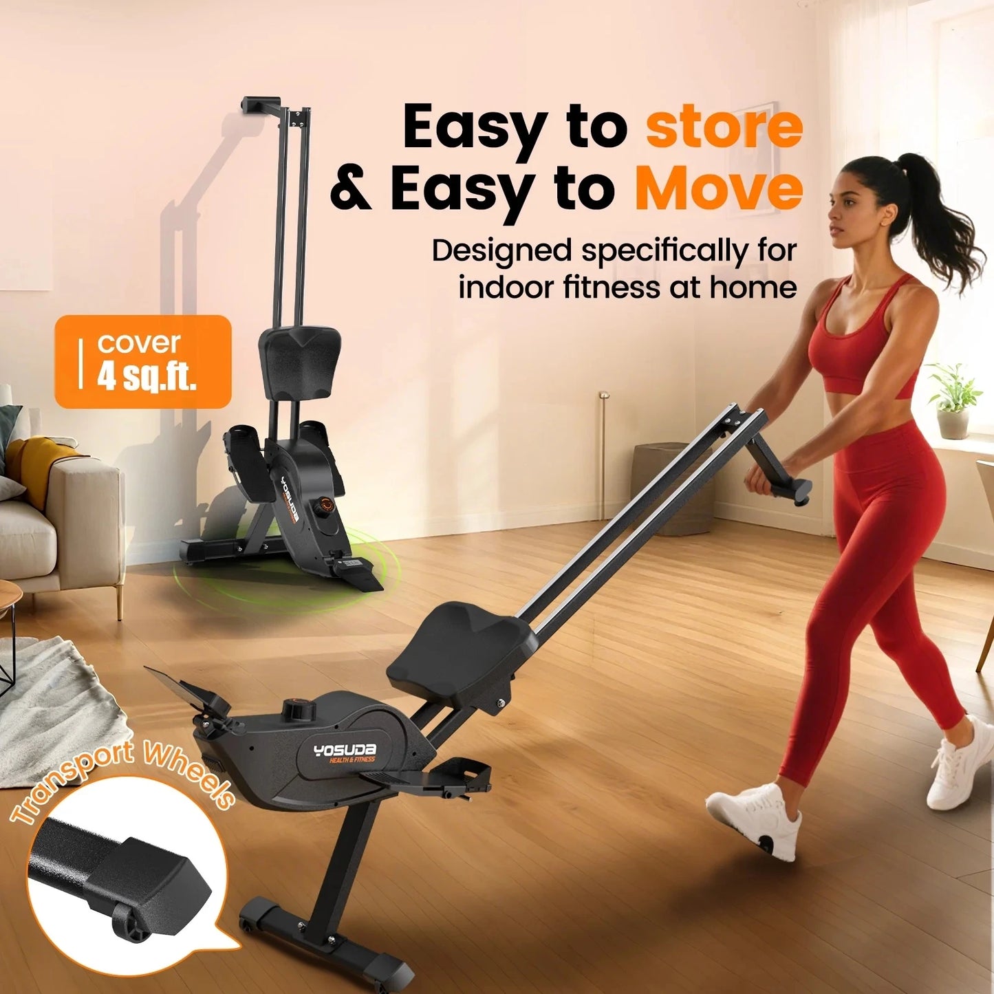 AquaStride™ Magnetic Rowing Machine