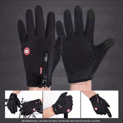 Winter Gloves for Men & Women – Touchscreen Warm Gloves, Windproof Non-Slip Outdoor Cycling, Driving & Motorcycle Cold Weather Gloves