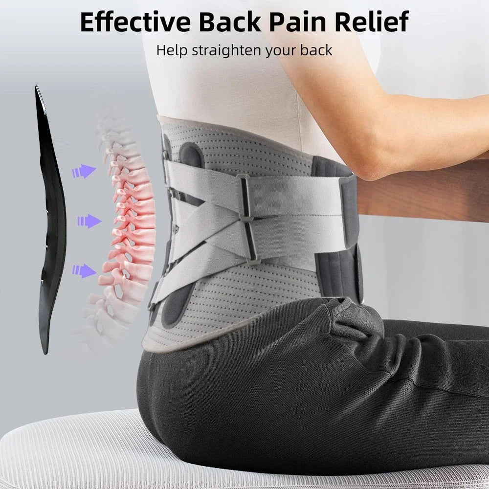 Adjustable Waist Support Belt with Ergonomic Lumbar Pad