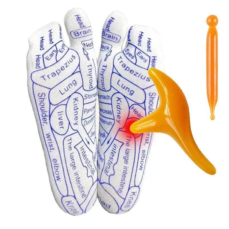 SoleEase™ Reflexology Socks – Acupressure Foot Map Socks for Stress Relief & Circulation
