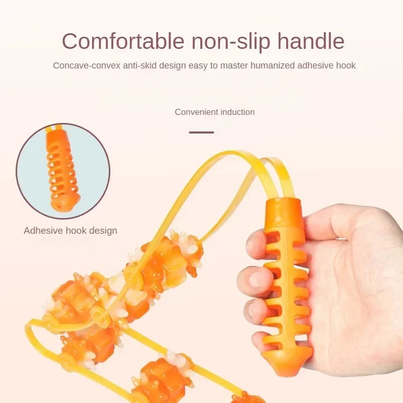 Handheld Muscle Massage Roller – Bead Pull-Back Massager for Neck, Shoulders, Back, Waist & Legs