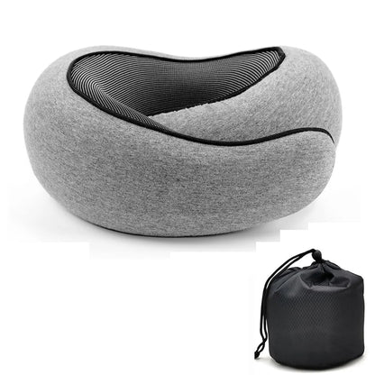 Memory Foam Travel Neck Pillow – U-Shaped Snail Design for Adjustable Support