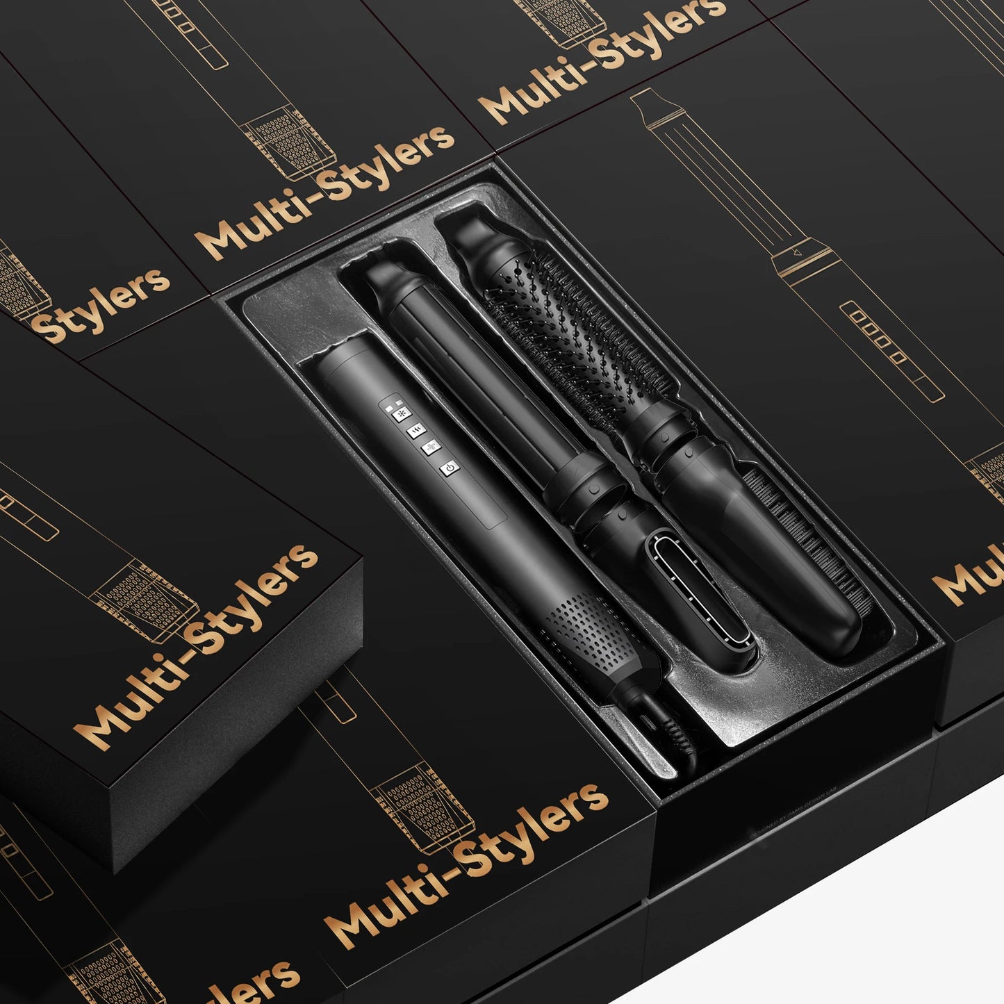 StylePro™ 5-in-1 Hot Air Styler – Professional Hair Dryer & Straightener Set