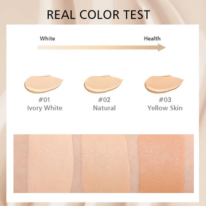 Liquid Foundation – Natural Lightweight Face Cream, Flawless Coverage, Conceals Blemishes, Non-Cakey Makeup Base
