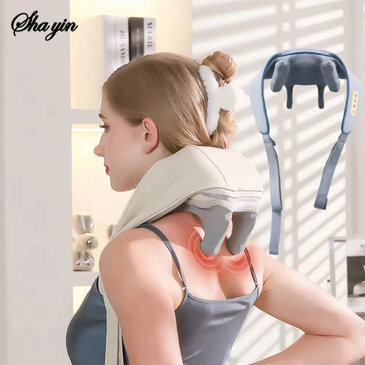 Simulated Human-Hand Neck Massage Shawl – Intelligent Kneading Device for Cervical & Shoulder Muscle Relaxation