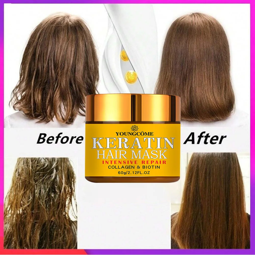 Hair Repair Mask – Biotin Collagen Keratin Treatment, Nourishing Conditioner for Dry & Damaged Hair