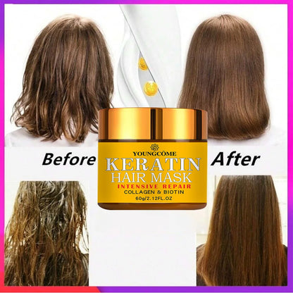 Hair Repair Mask – Biotin Collagen Keratin Treatment, Nourishing Conditioner for Dry & Damaged Hair