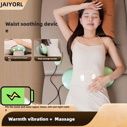 JAIYORL™ Electric Lumbar Traction Massager – Heated Back Support with Vibration & Spine Alignment