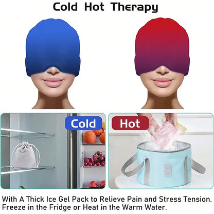 Gel Ice Migraine Relief Hat