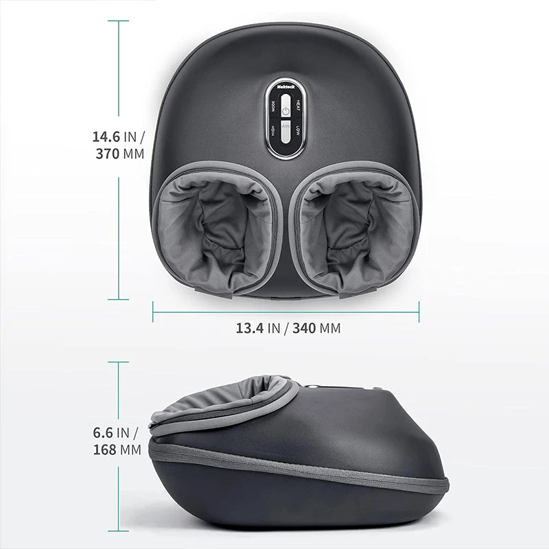 ReviSole™ Air Compression Heated Foot Massager – Deep Kneading Shiatsu Therapy for Muscle & Heel Pain Relief