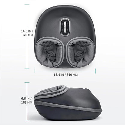 ReviSole™ Air Compression Heated Foot Massager – Deep Kneading Shiatsu Therapy for Muscle & Heel Pain Relief