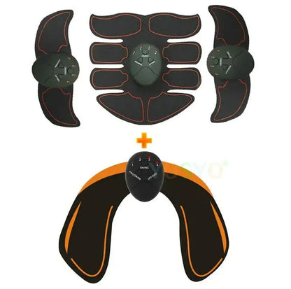 Abs stimulator for fast muscle toning with multiple electrode pads and remote control