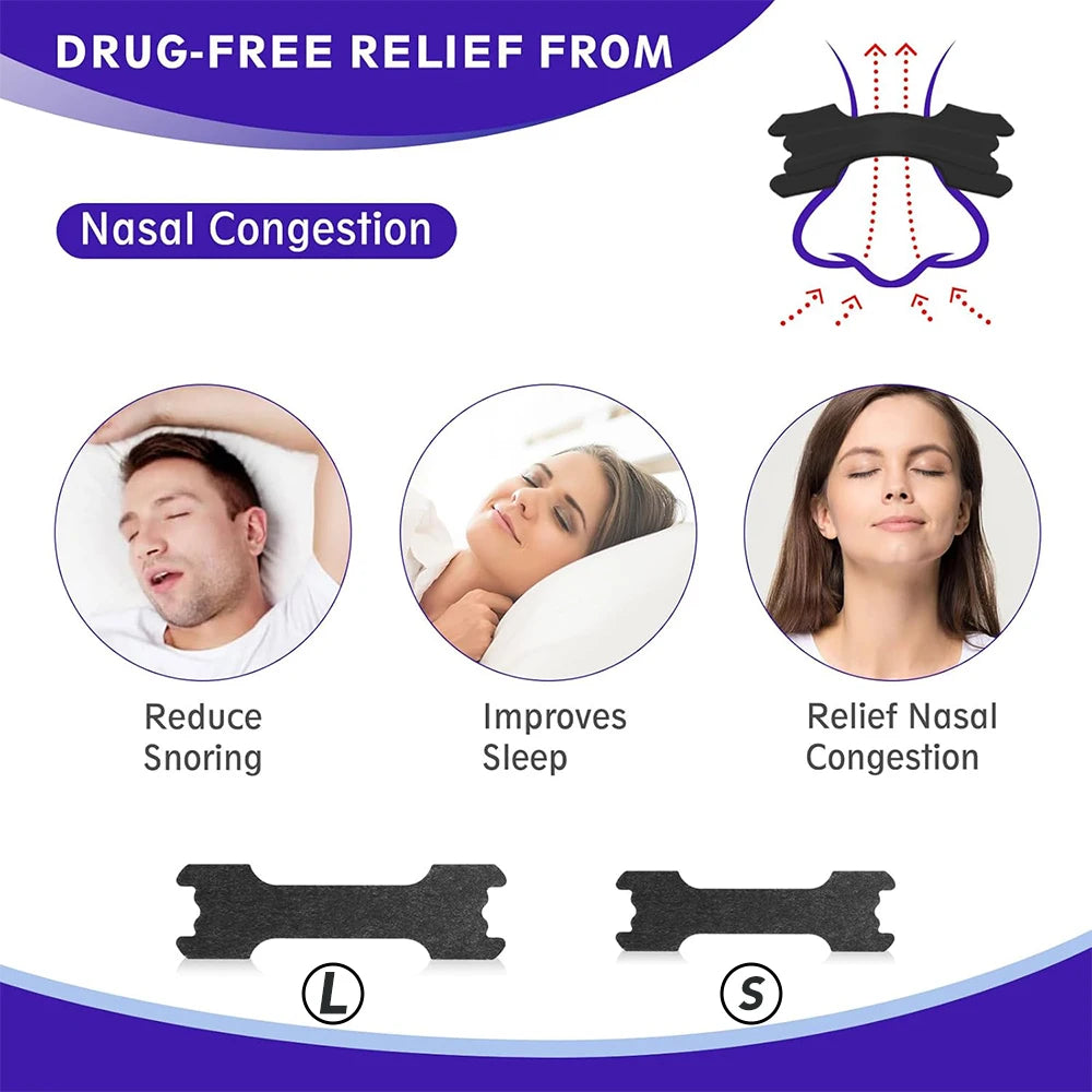 Black nose strips for deep pore cleansing from Zorelie.co providing drug-free relief from nasal congestion