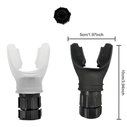 Zorelie.co portable lung exercise device in black and white with measurement details
