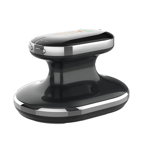 Zorelie.co black and silver body sculpting massager for fat reduction with ergonomic design