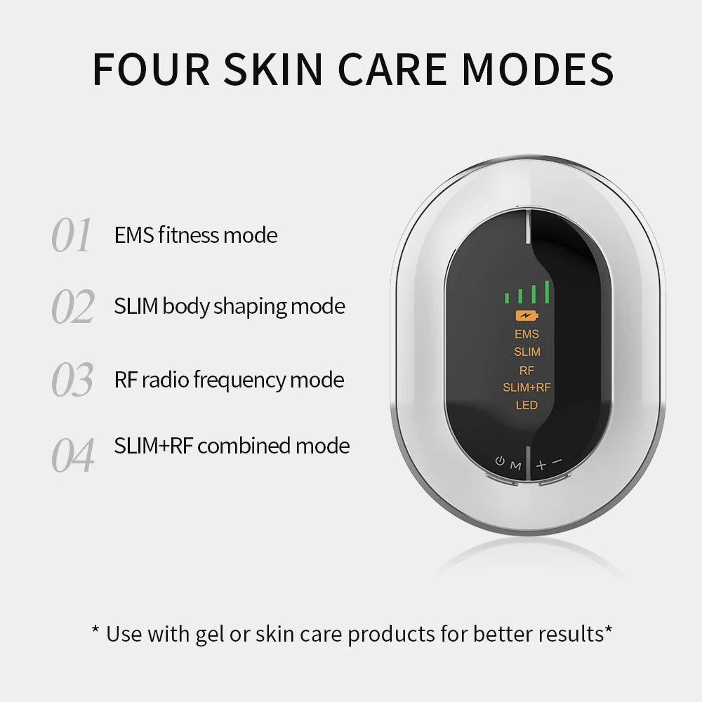 Zorelie body sculpting massager for fat reduction with four skin care modes and digital display