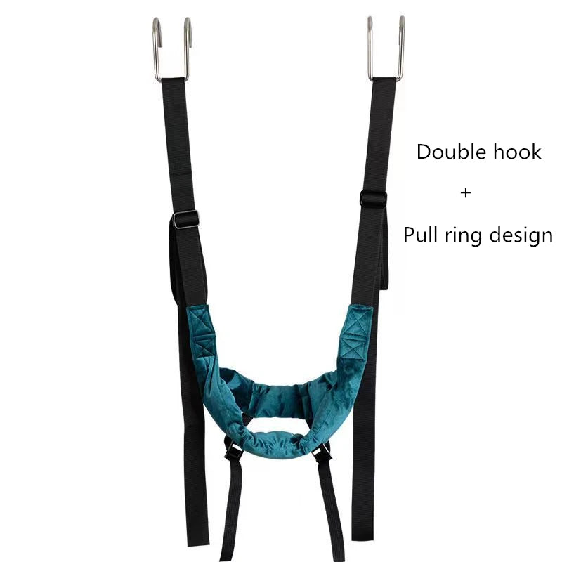 Zorelie.co cervical neck traction device with double hook and pull ring design for neck support