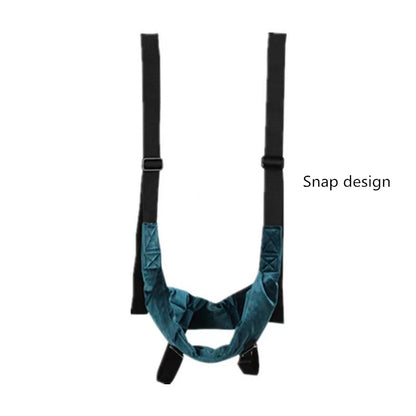 Zorelie.co cervical neck traction device with adjustable black straps and snap design for neck support