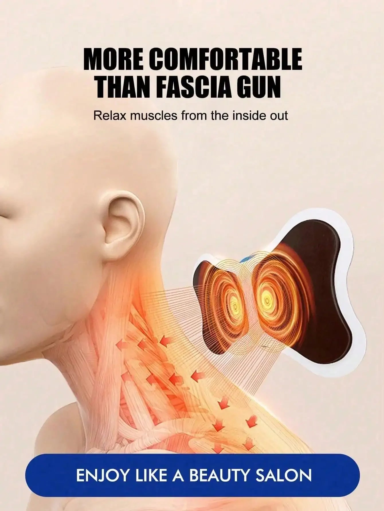 Zorelie.co cervical spine EMS massager patch targeting neck muscles for deep relaxation and comfort