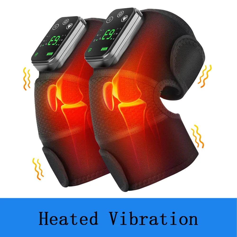 Zorelie.co electric knee massager for pain relief with heated vibration and adjustable digital control