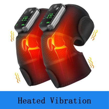 Zorelie.co electric knee massager for pain relief with heated vibration and adjustable digital control
