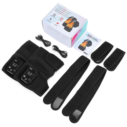 Zorelie.co electric knee massager for pain relief with adjustable straps and digital controls