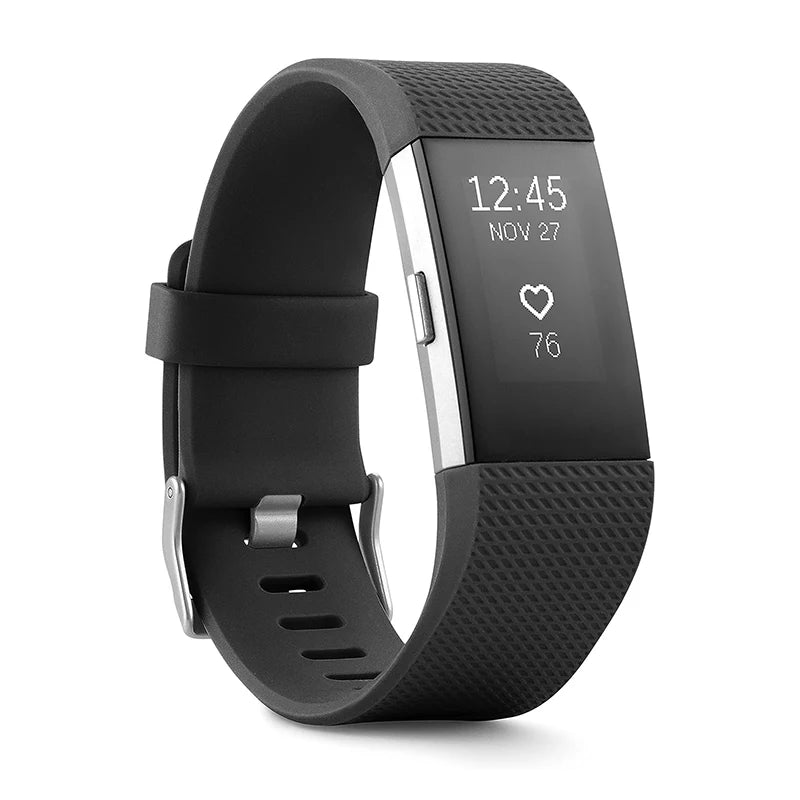 Zorelie.co smart fitness wristband with sleep monitor in black with textured band and digital display