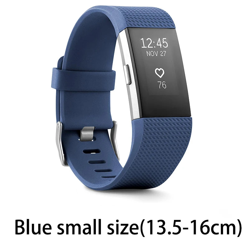 Blue smart fitness wristband with sleep monitor in small size 13.5 to 16 cm band