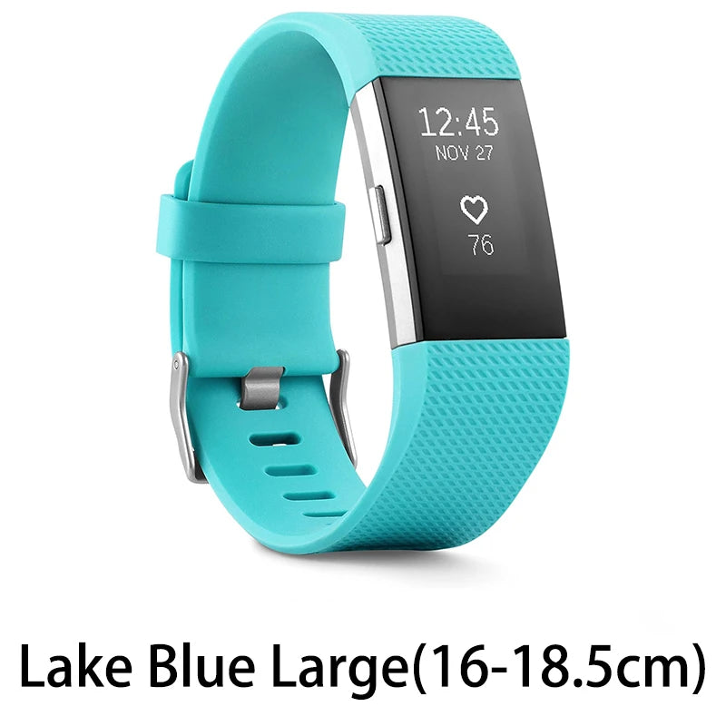 Lake blue smart fitness wristband with sleep monitor and heart rate display by Zorelie.co