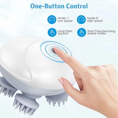Zorelie.co electric head massager with one-button control for low and high speed modes