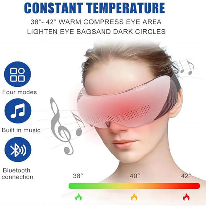Zorelie heated eye massager with music featuring constant temperature and Bluetooth connection