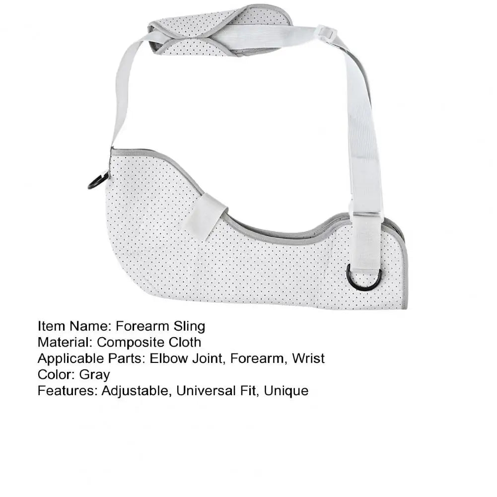 Zorelie.co gray kids arm sling adjustable with composite cloth for elbow wrist and forearm support