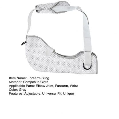 Zorelie.co gray kids arm sling adjustable with composite cloth for elbow wrist and forearm support