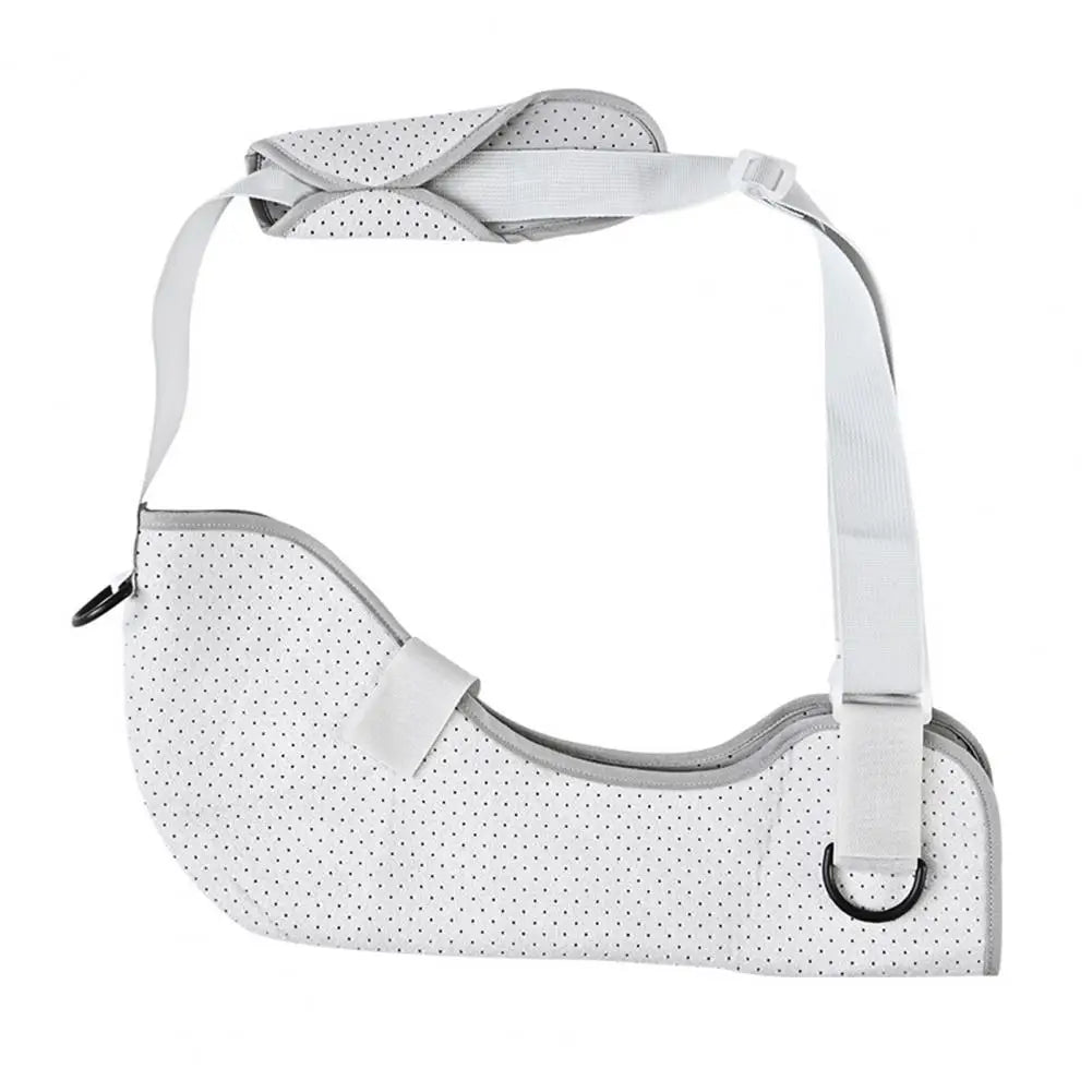 Kids arm sling adjustable in white with black dots designed for comfortable arm support
