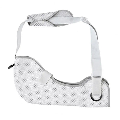 Kids arm sling adjustable in white with black dots designed for comfortable arm support