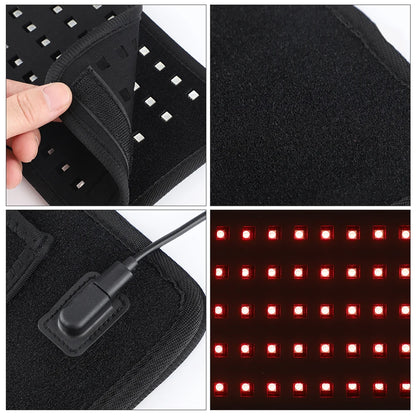 Zorelie.co near infrared wrist pain relief wrap with adjustable strap and red LED lights for therapy
