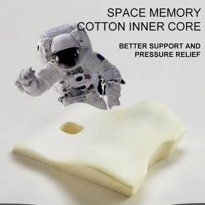 Memory foam lumbar support cushion with space memory cotton inner core for better support and pressure relief
