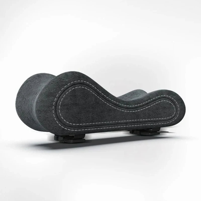 Black memory foam armrest pads with ergonomic design and stitched detailing for comfortable support