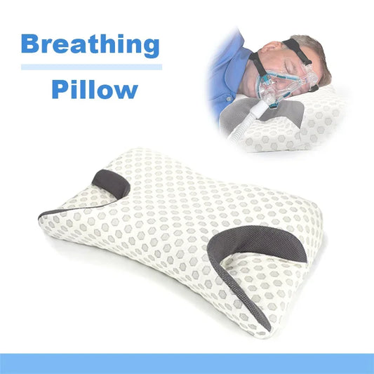Zorelie memory foam sleep apnea pillow with breathable cover designed for CPAP users