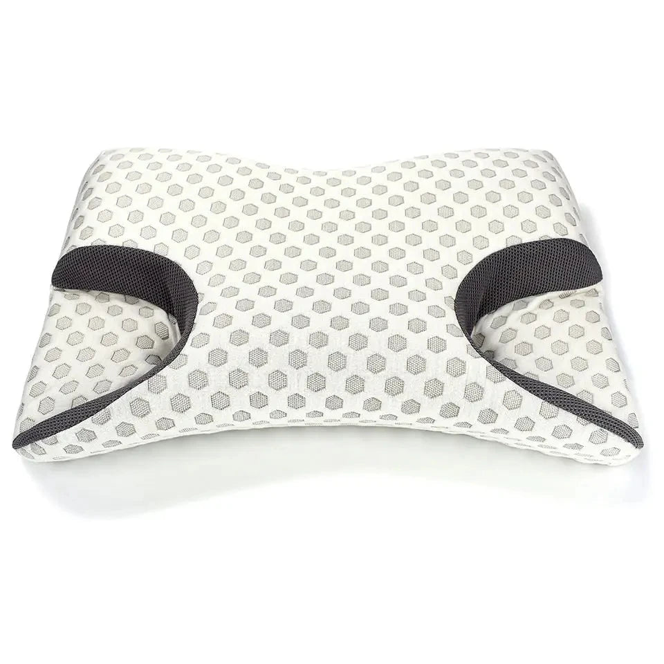 Zorelie.co memory foam sleep apnea pillow with ergonomic design and breathable fabric cover