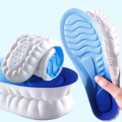 Zorelie.co orthopedic sport insoles for foot pain with 4d cloud technology and blue cushioning double pack