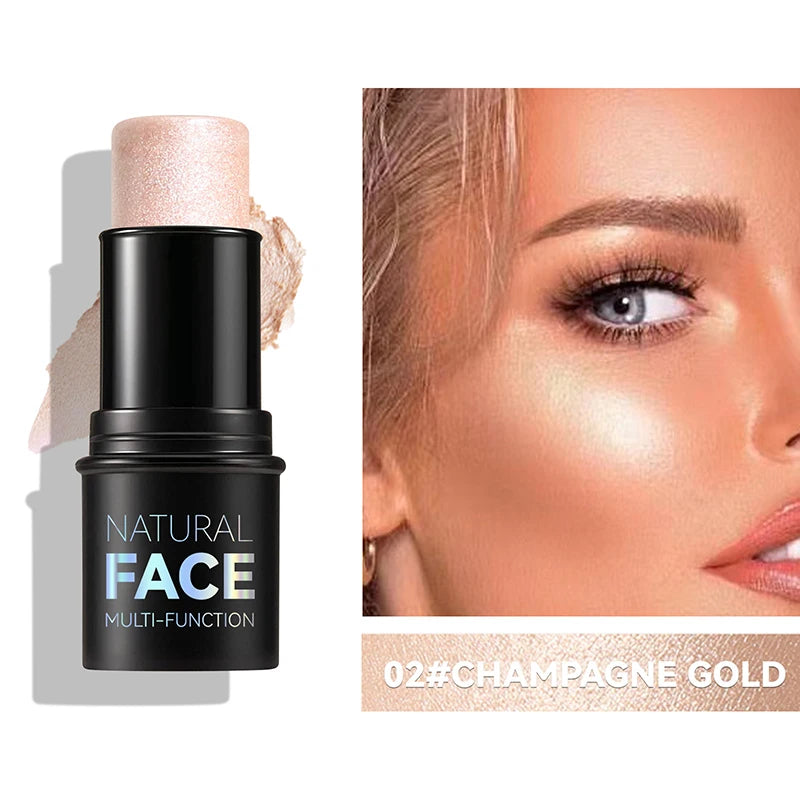 Zorelie cream blush stick for face and lips in champagne gold shade with natural glow
