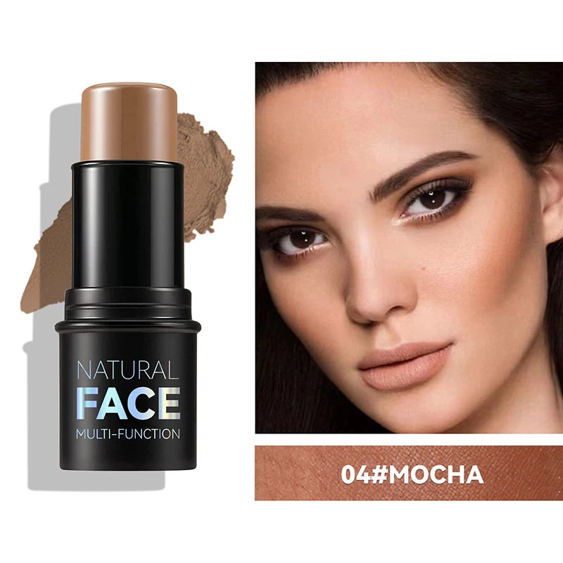 Cream blush stick for face and lips in mocha shade by Zorelie.co with natural finish