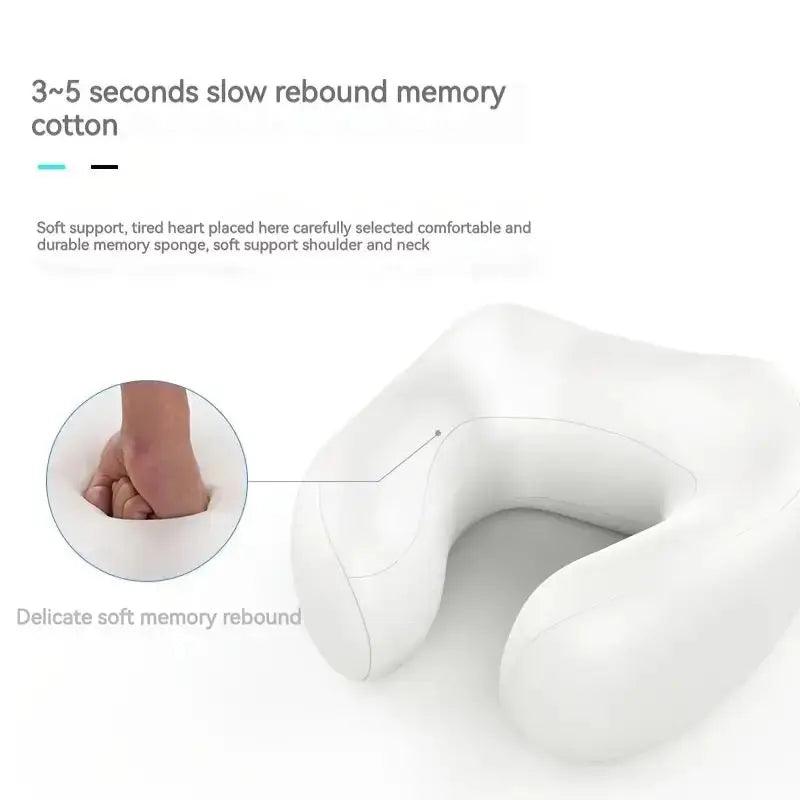 Zorelie white neck massage pillow for pain relief with slow rebound memory cotton for soft support