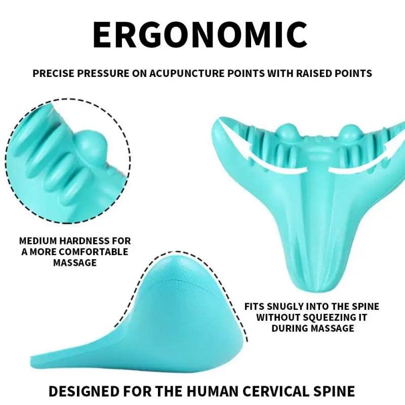 Zorelie ergonomic neck pain relief device designed for human cervical spine with raised points