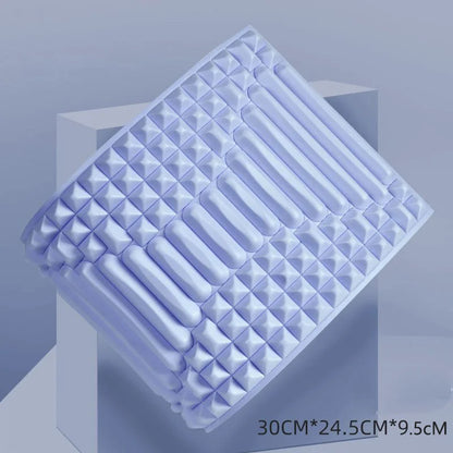 Zorelie.co orthopedic back stretcher pillow with ergonomic textured surface for spinal support
