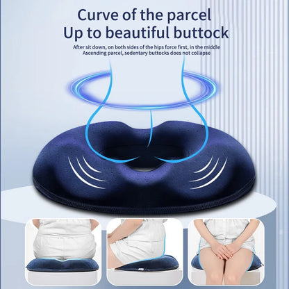 Zorelie.co orthopedic donut pillow for tailbone pain designed to support and lift the buttocks comfortably