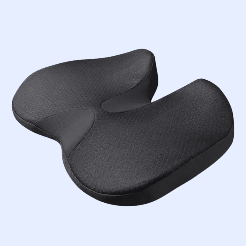 Zorelie orthopedic seat cushion for back pain in black with ergonomic design for comfort